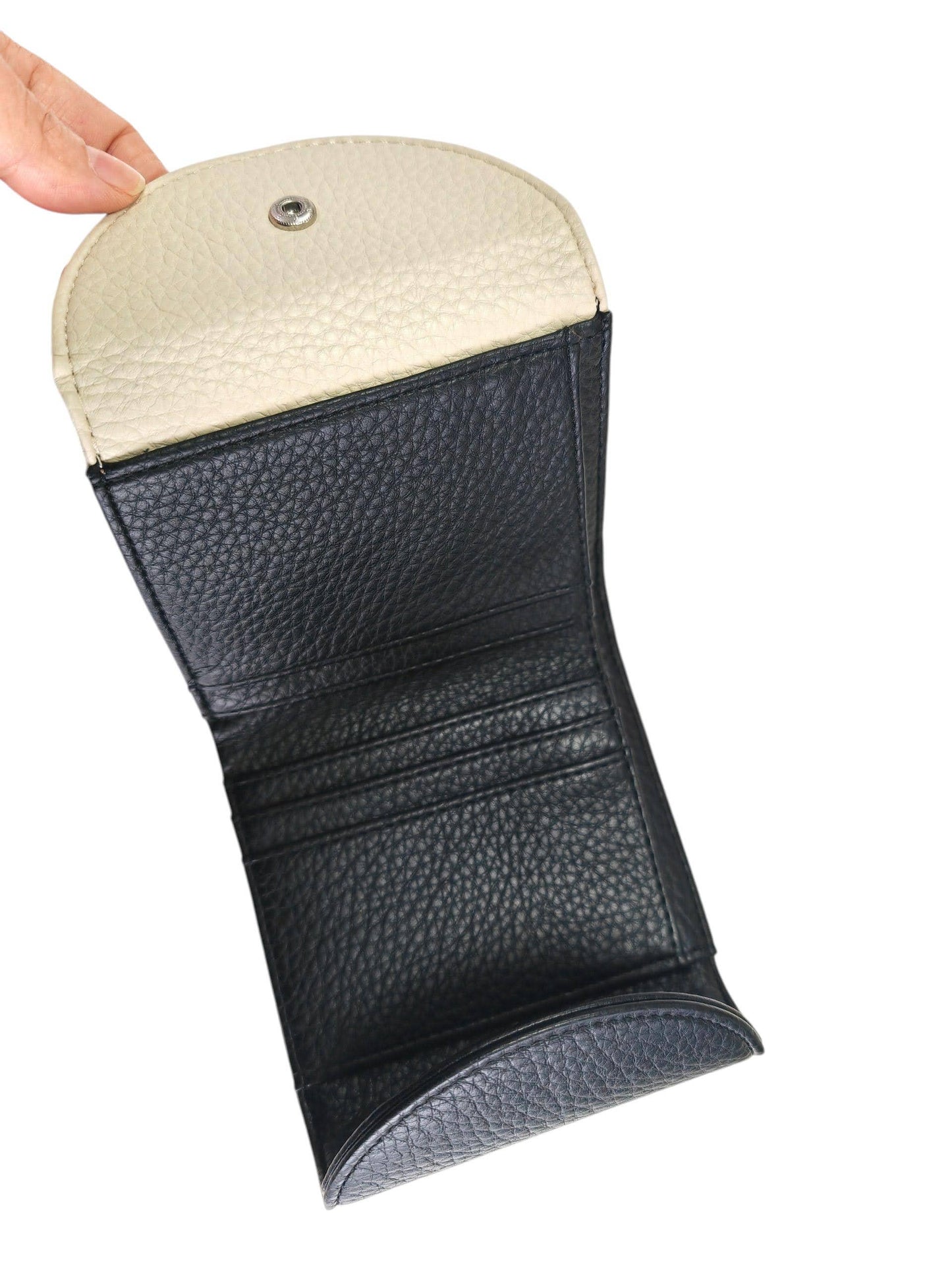 Small Two-toned Foldable Purse Coin Card Holder+Gift Box: Orange