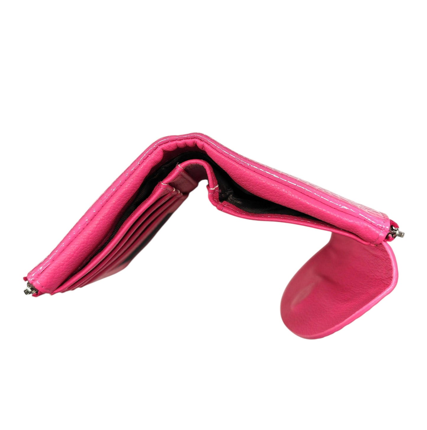 Croc Patent Purse Card Holder with Gift Box, wine colour