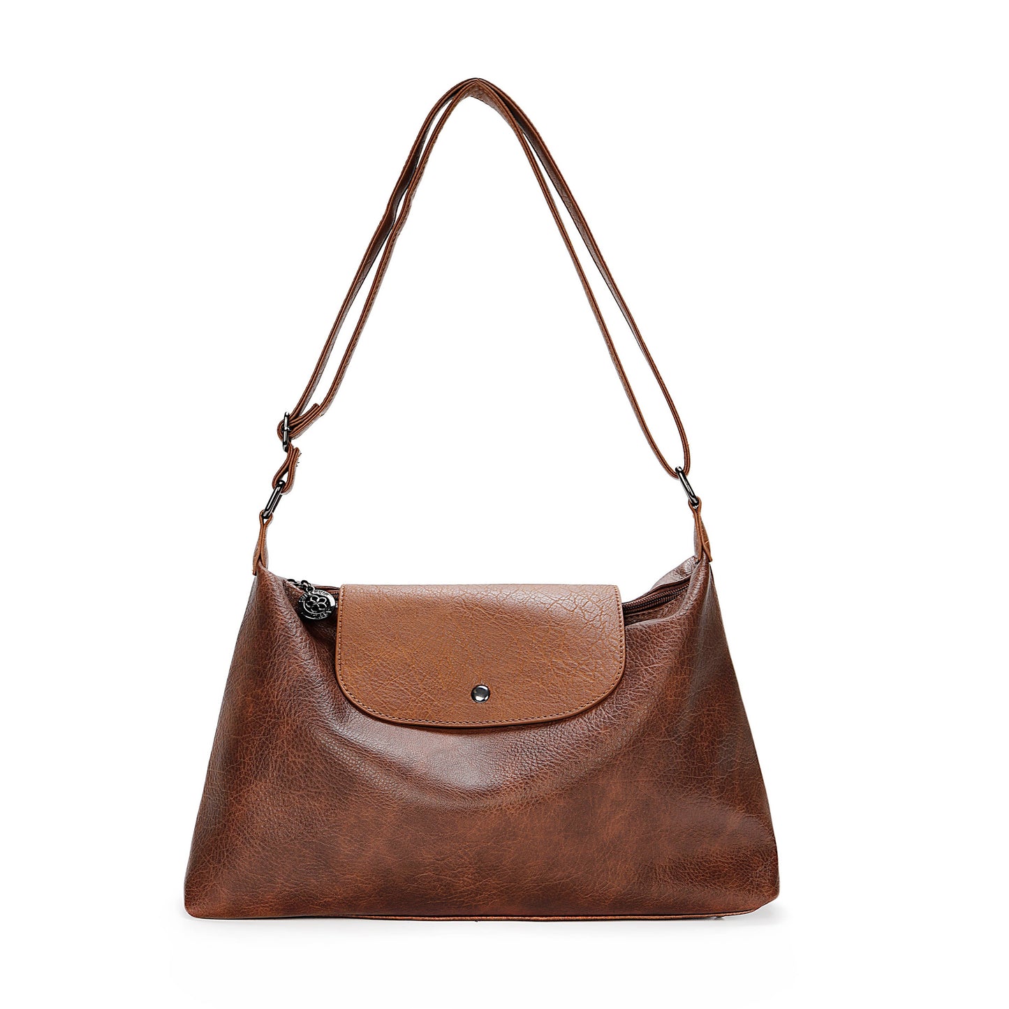 Superbia - Soft Medium Size Slouch Shoulder Bag-9354(Carla Range): Black