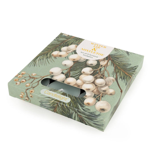 Candlelight Products Ltd - Set of 9 Tealights - Winter Fir & Mistletoe 6pk