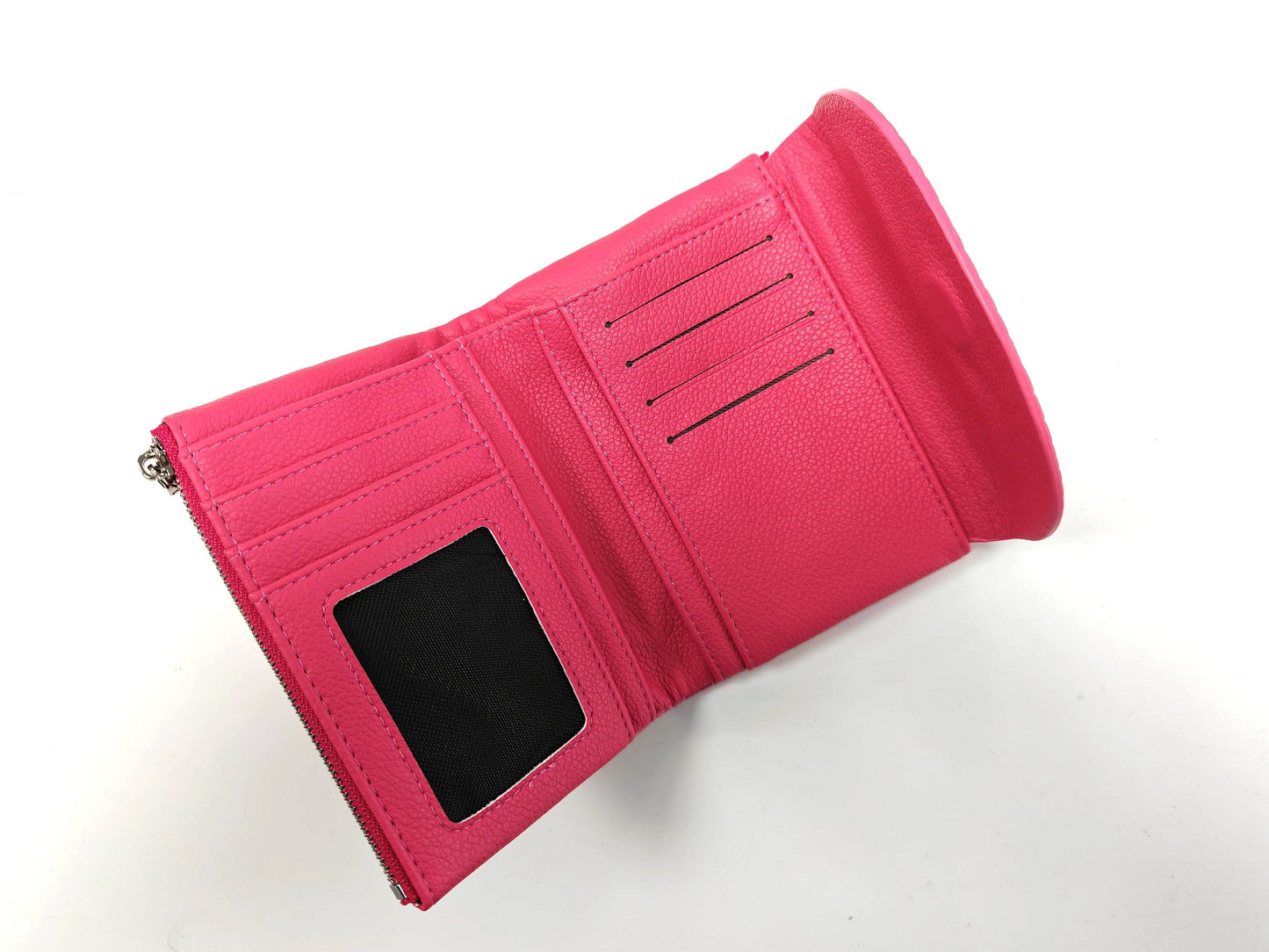 Croc Patent Purse Card Holder with Gift Box, wine colour