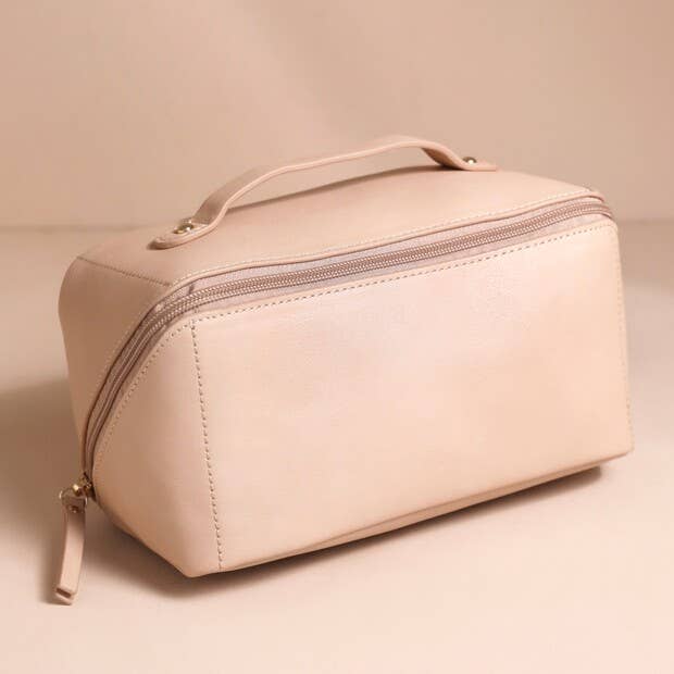Rectangular Makeup Bag in Pink