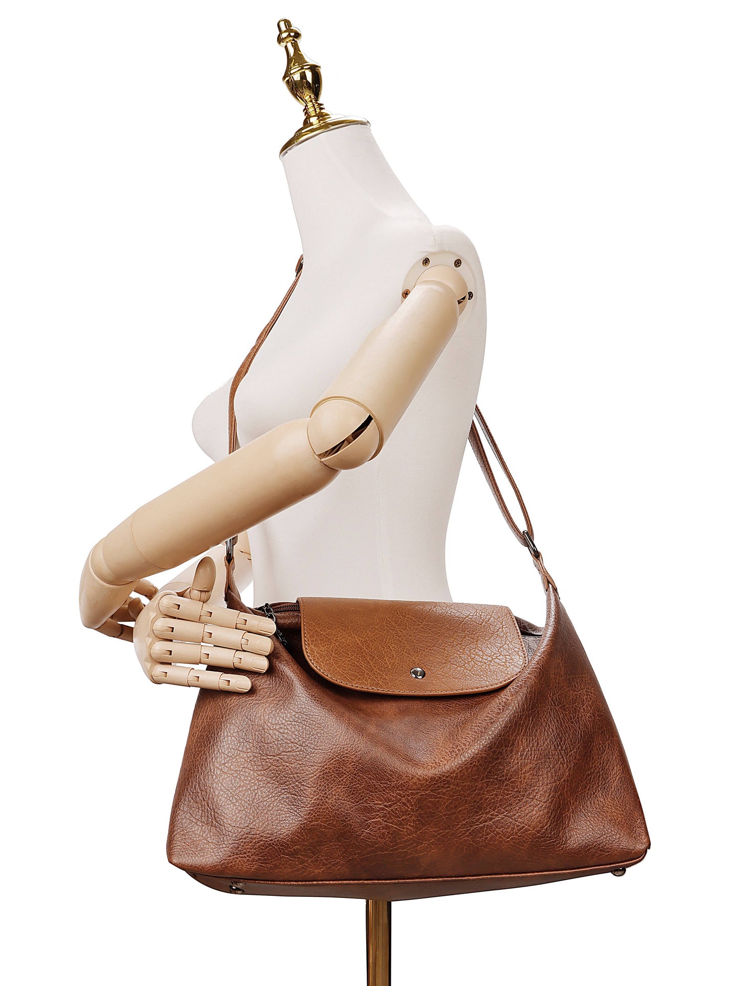 Soft Medium Size Slouch Shoulder Bag: Leopard