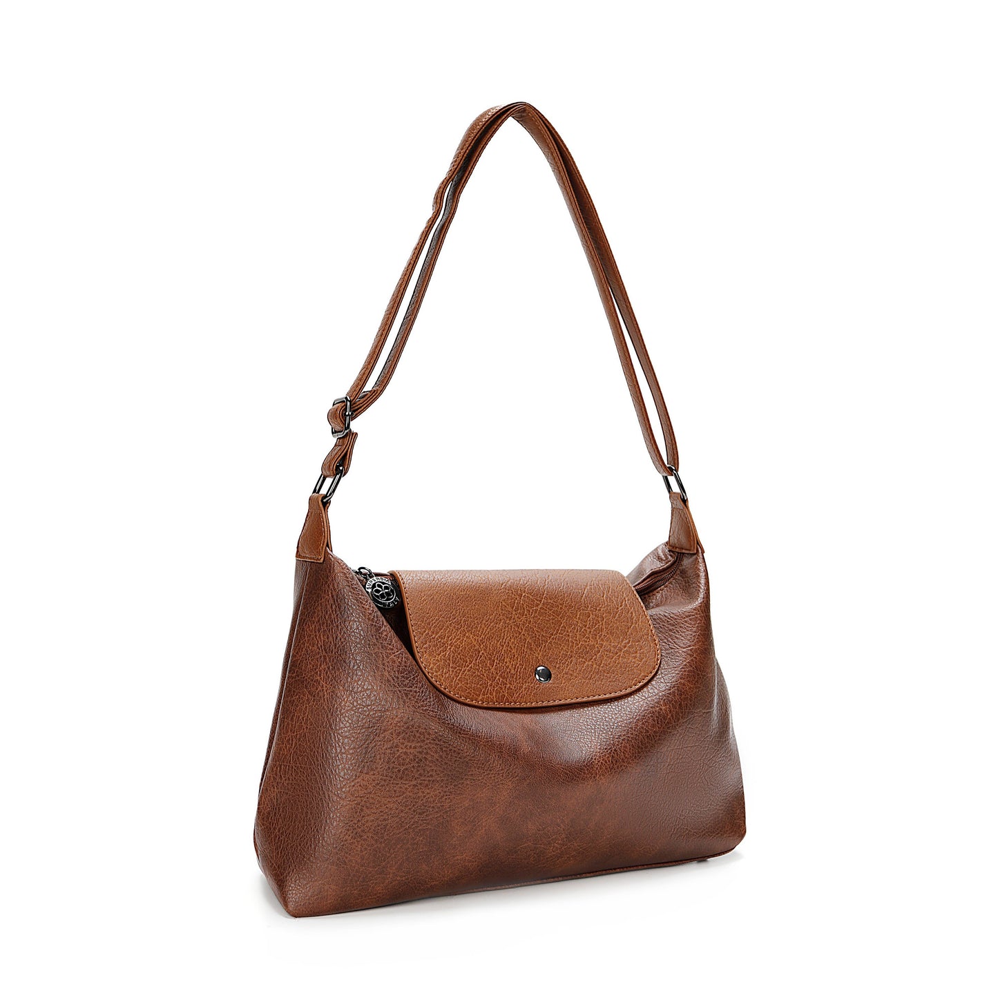 Superbia - Soft Medium Size Slouch Shoulder Bag-9354(Carla Range): Black