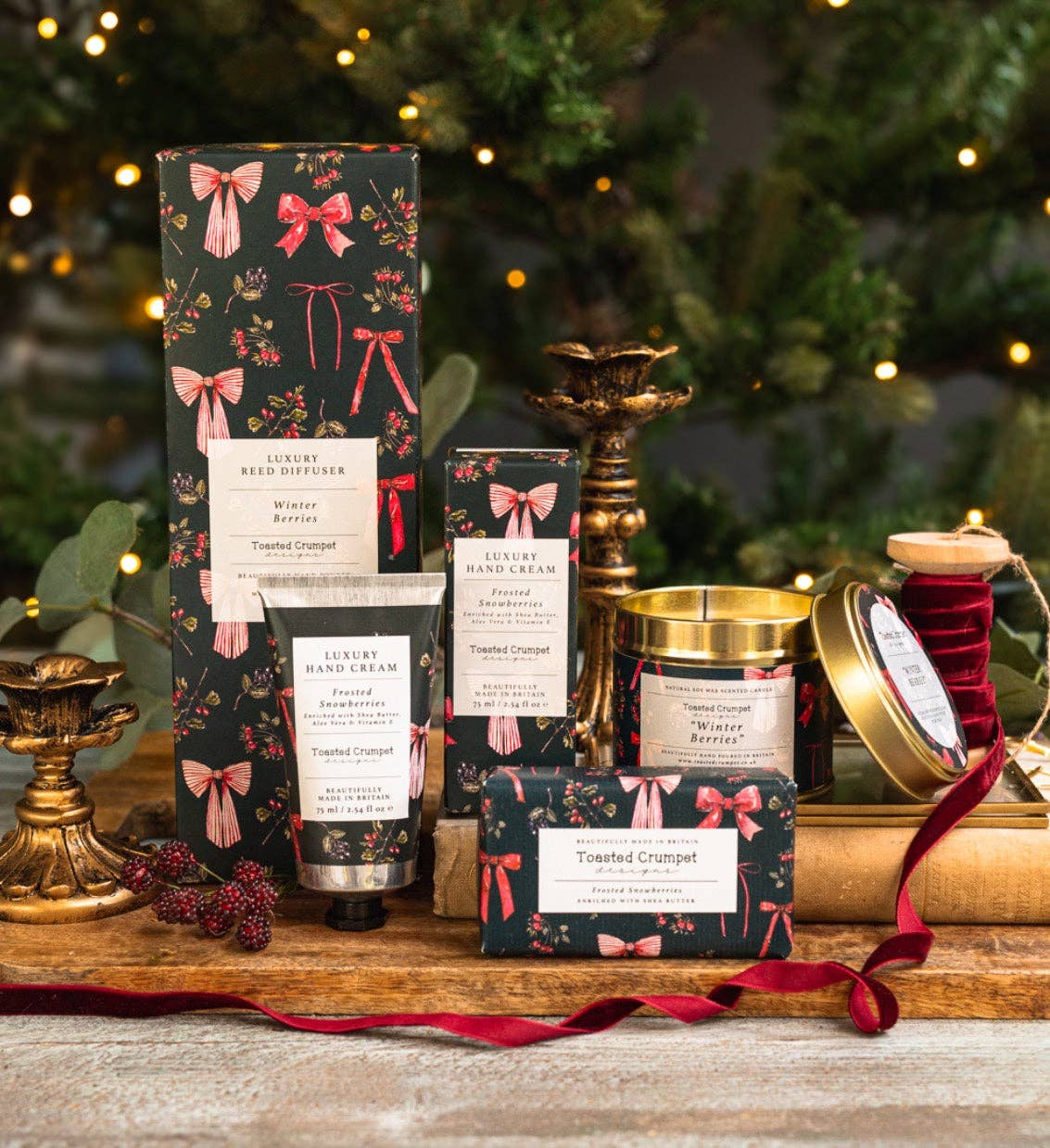 Toasted Crumpet - Winter Berries Diffuser (Bows & Berries)