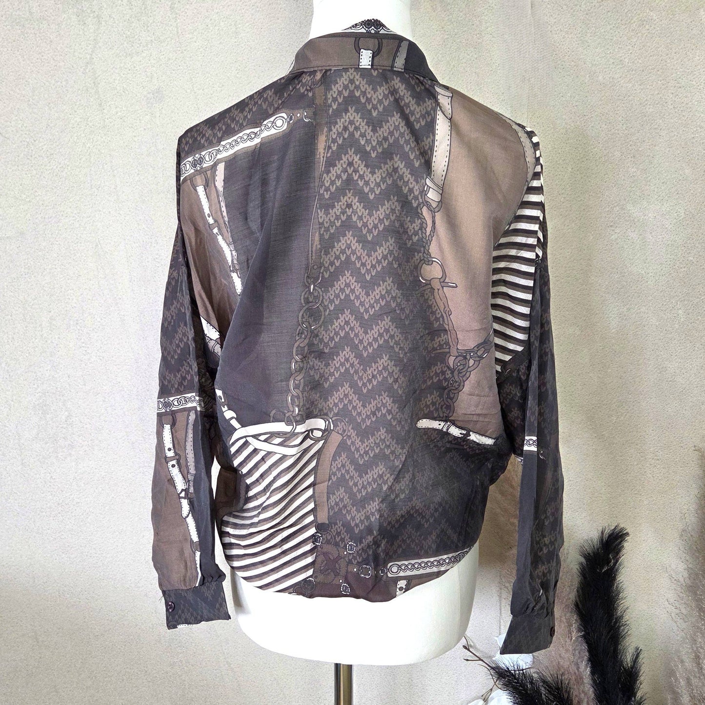 Semi sheer designer inspired classy shirt (M)