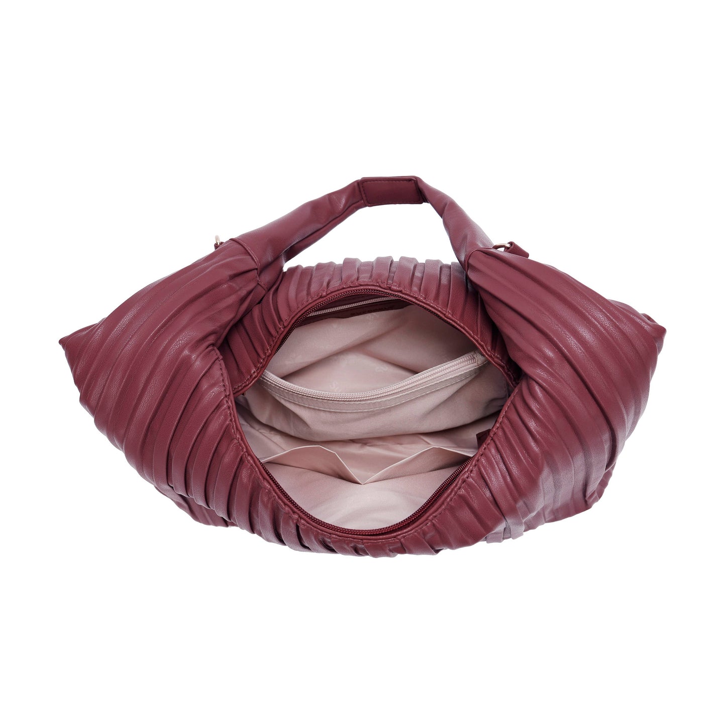 Super Soft Pleated Large Over the Shoulder Hobo Bag : Coffee