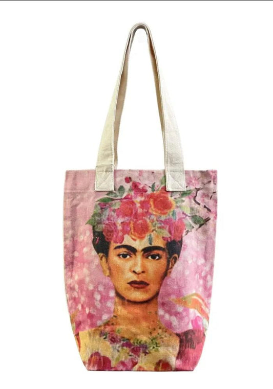 Frida Kahlo Floral Tote Bag