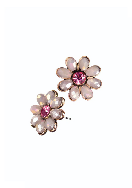 Daisy Maisy Studs - Cyclamen Opal / Fuchsia