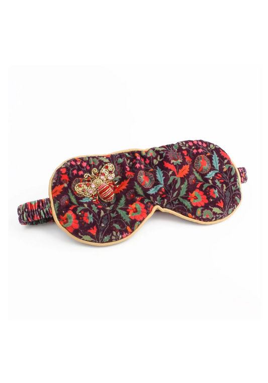 Pink & Gold Bee Patterned Sleep Eye Mask