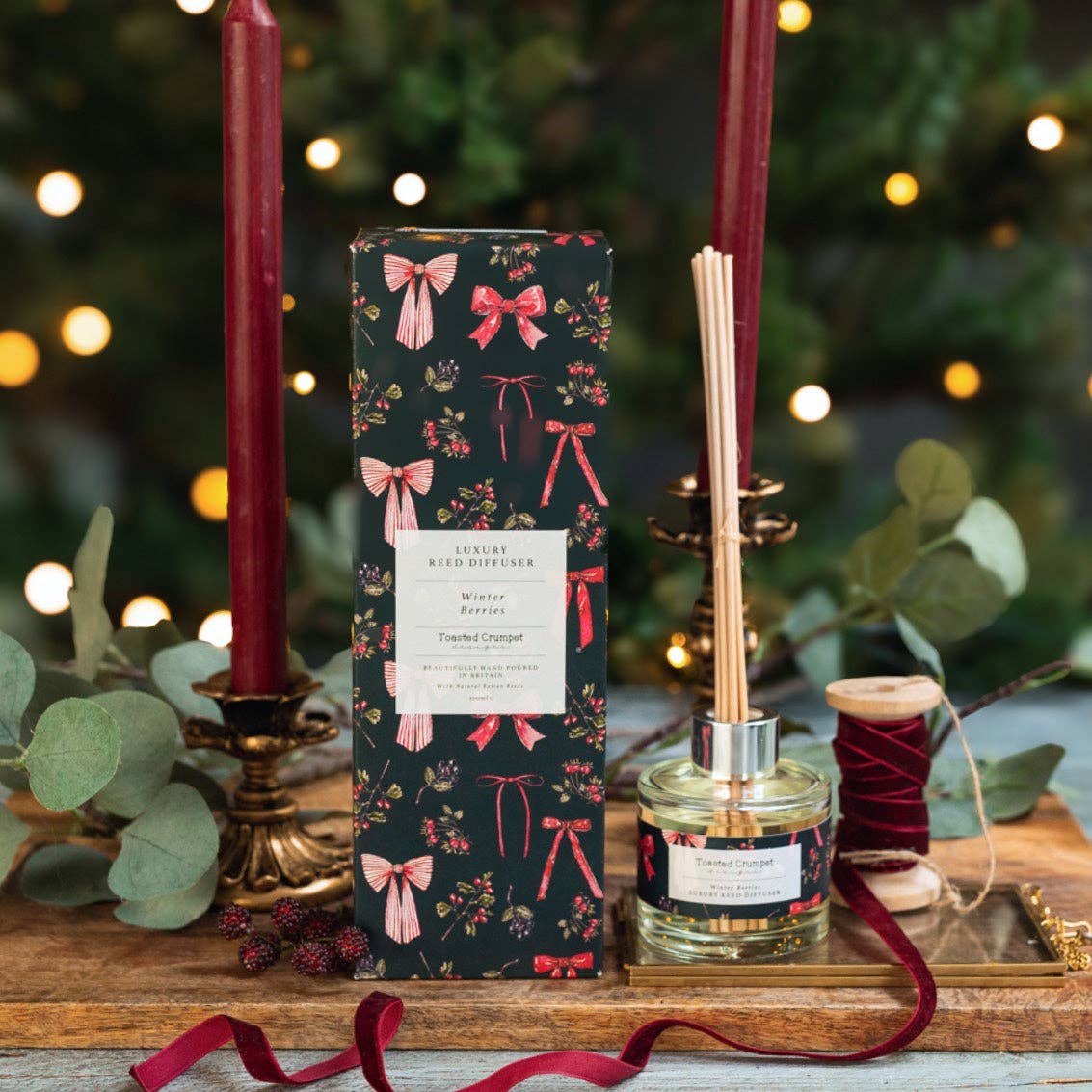 Toasted Crumpet - Winter Berries Diffuser (Bows & Berries)