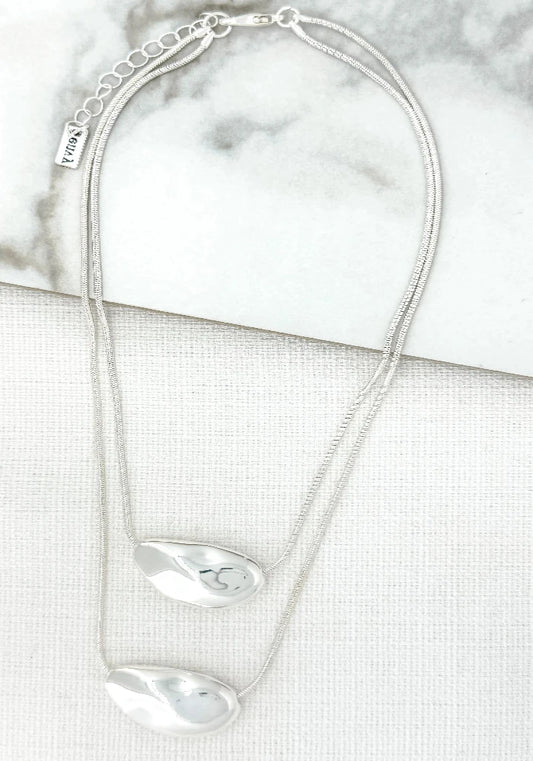 Silver Double Layer Necklace